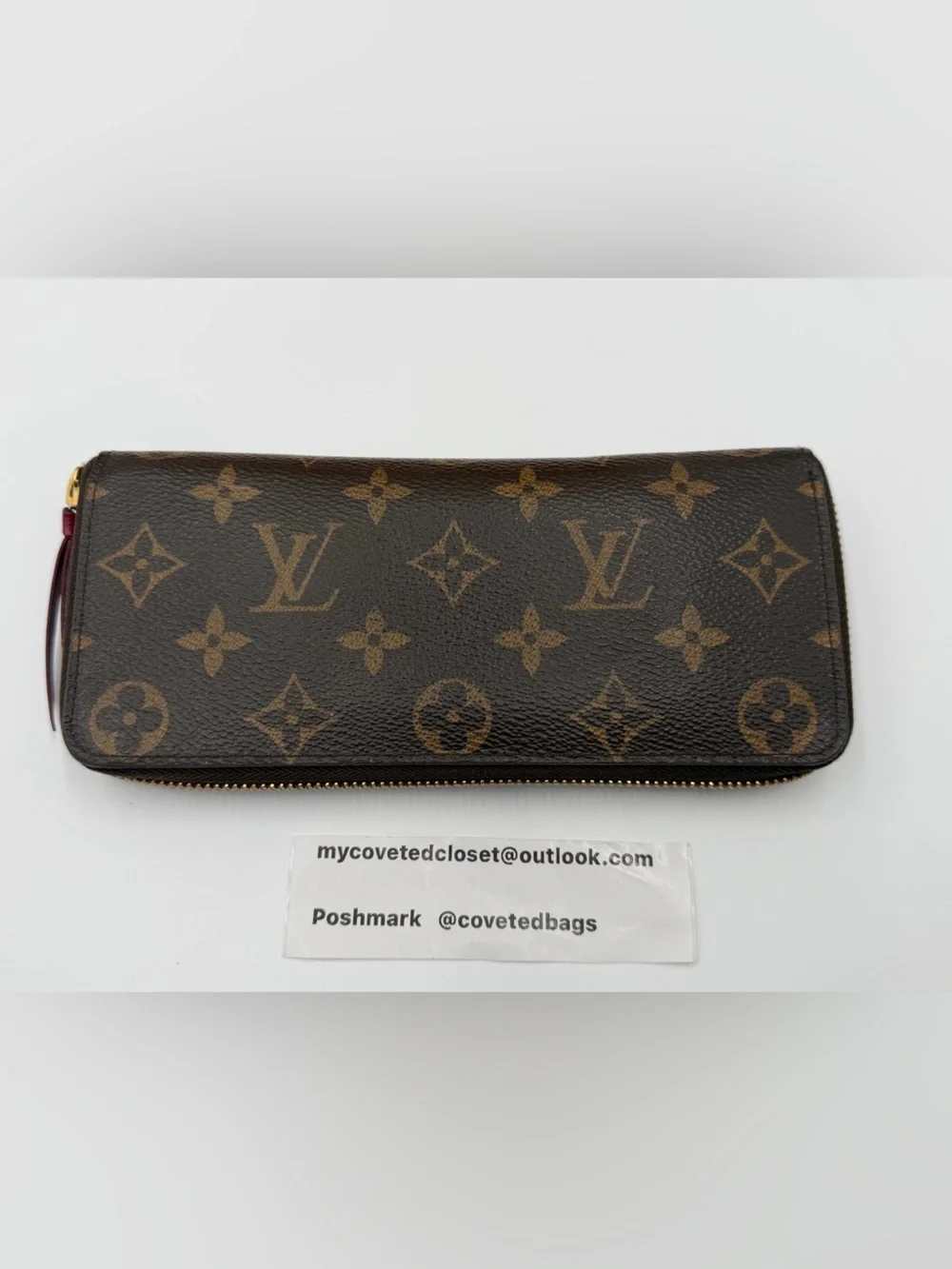LV Monogram Clemence Zip-Around Wallet Fuschia Interior Great Condition 🤎💗 - Picture 4 of 13